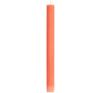 Single orange candle on a white background