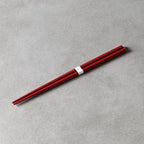 Dark red & white chopsticks 23cm: Default
