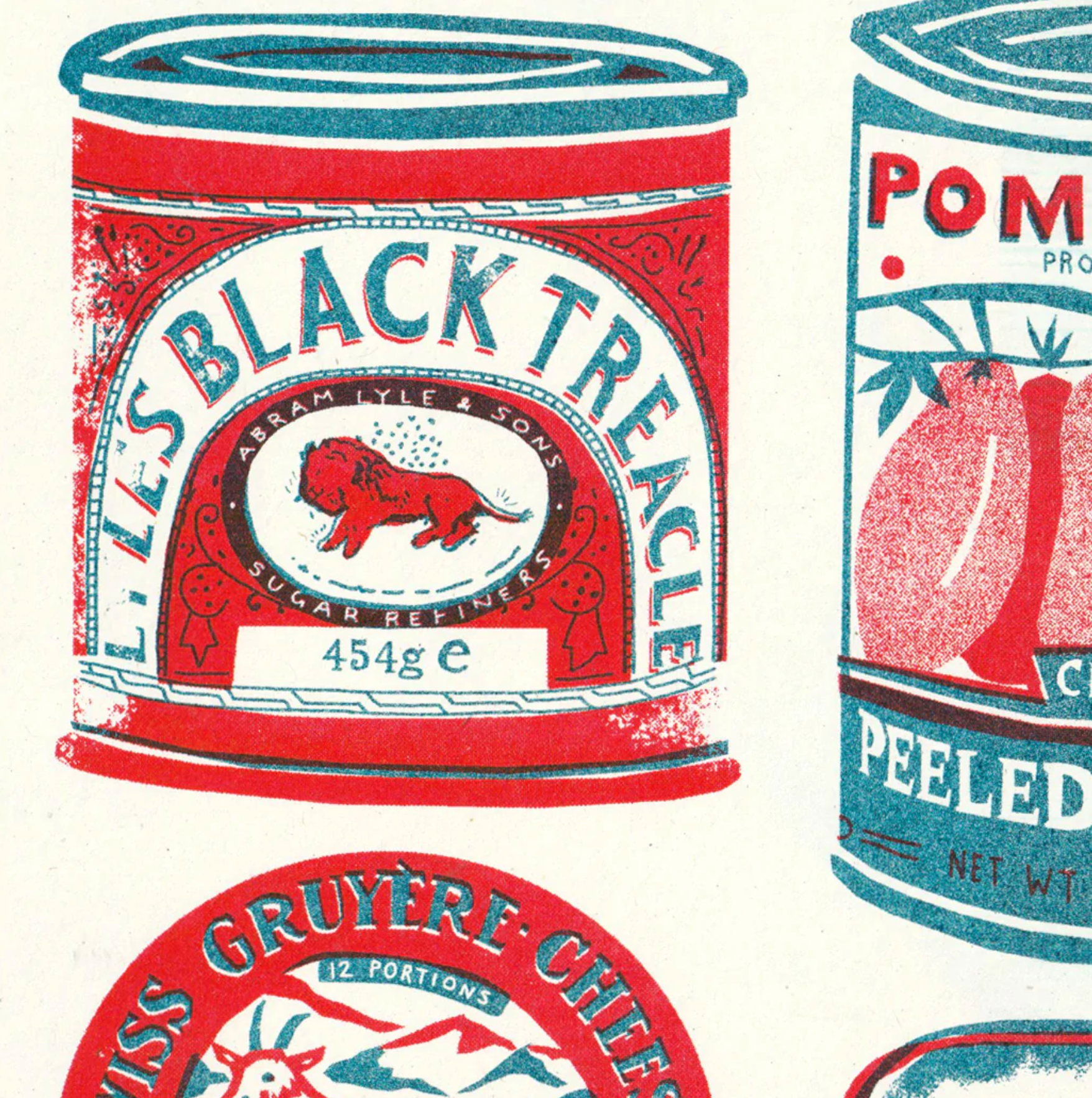 A3 Tins Collection Lisa Lockhart Riso Print