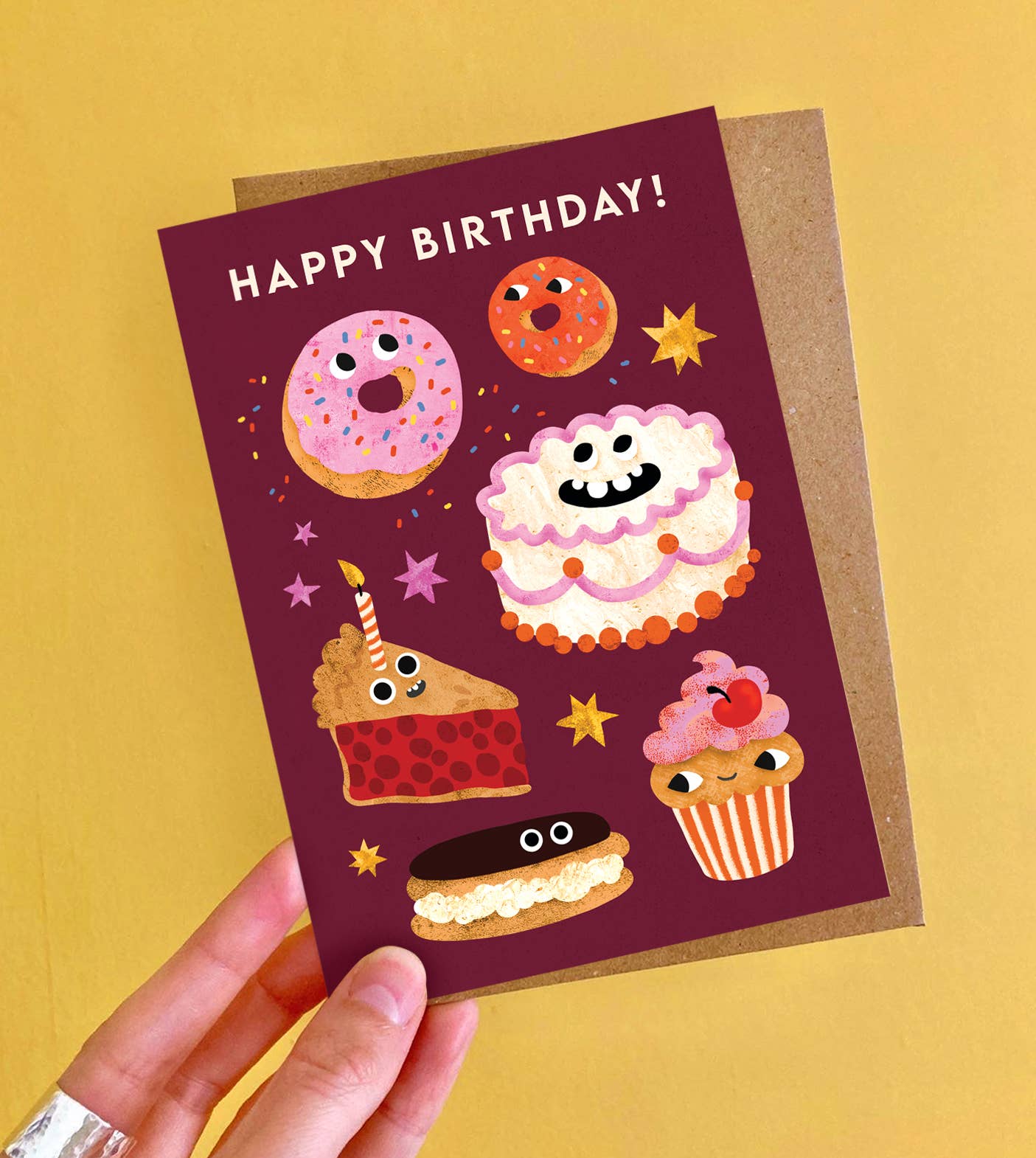 Cake Faces Birthday Card | Themed Greeting Card - All Good Things