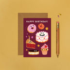 Cake Faces Birthday Card | Themed Greeting Card - All Good Things