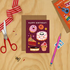 Cake Faces Birthday Card | Themed Greeting Card - All Good Things
