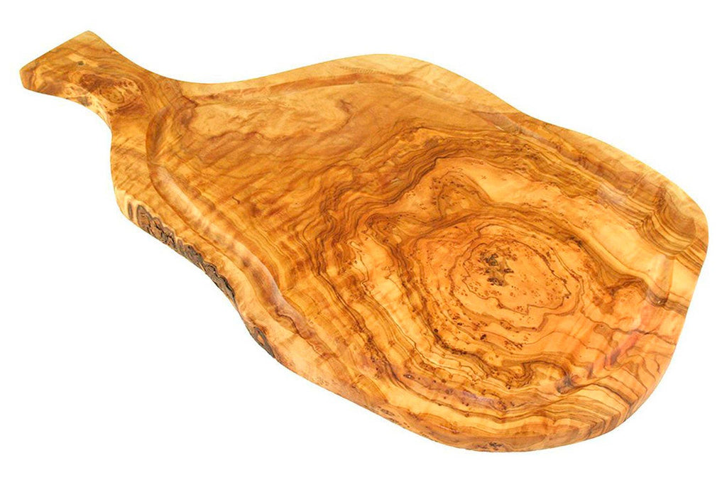 Carving board (L 45–49 cm) with juice groove & handle, olive wood - All Good Things