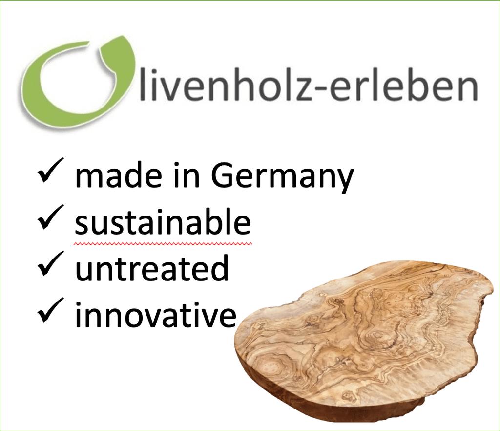 Carving board (L 45–49 cm) with juice groove & handle, olive wood - All Good Things