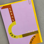 Abstract Pastel Art Foiled Thank You Greeting Card