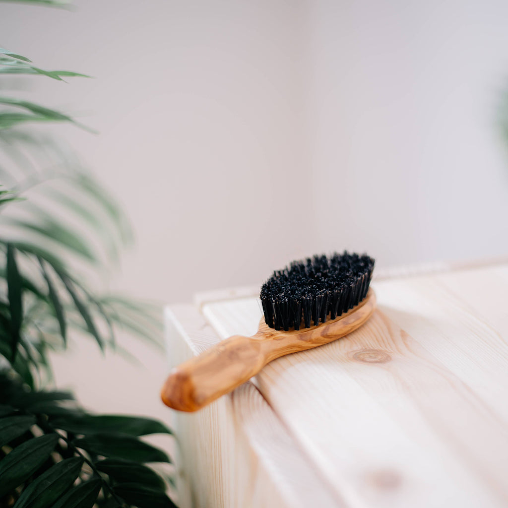 Small Olive Wood Hairbrush