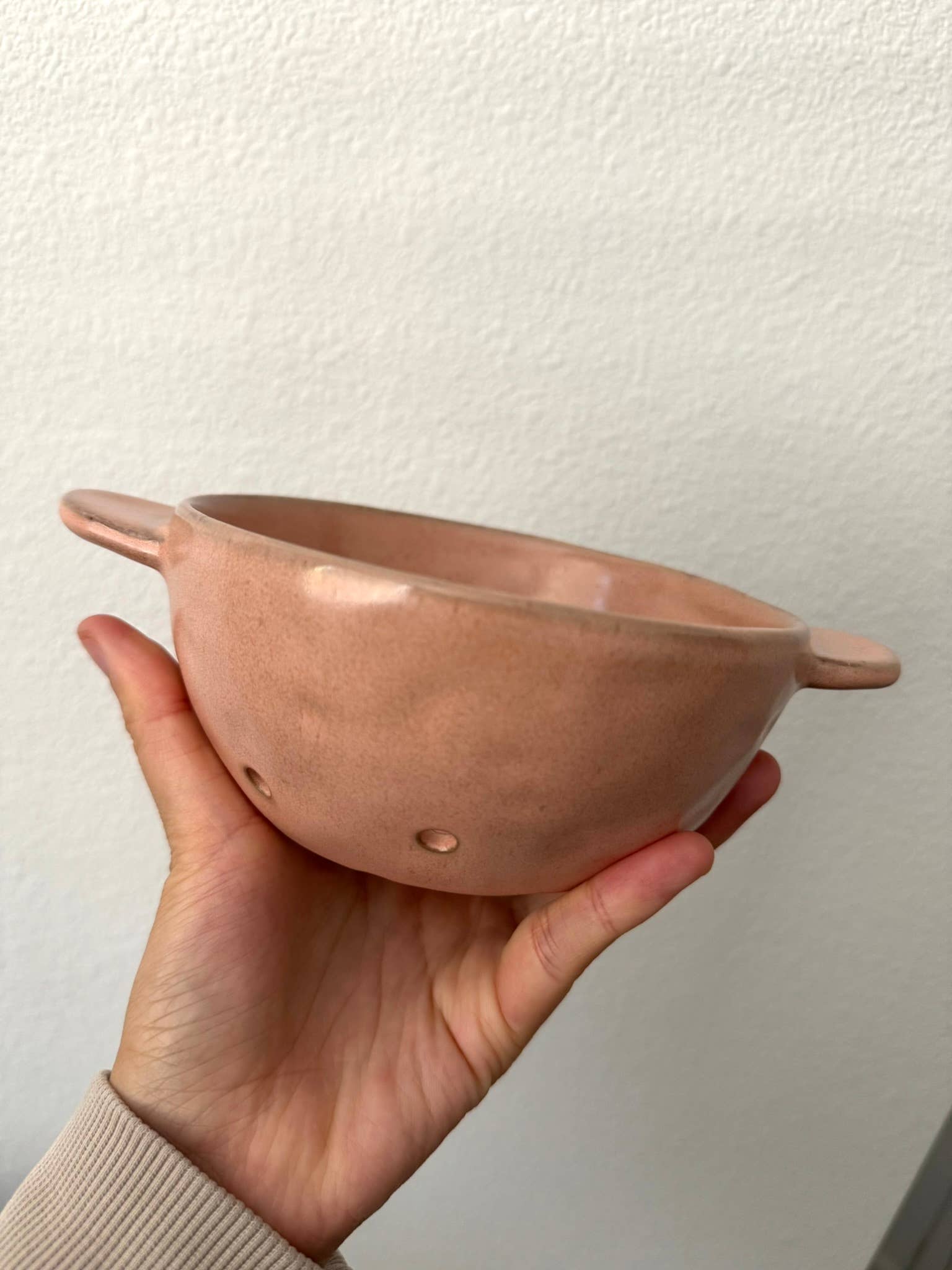 Ceramic Berry Bowl Colander | Pink - All Good Things