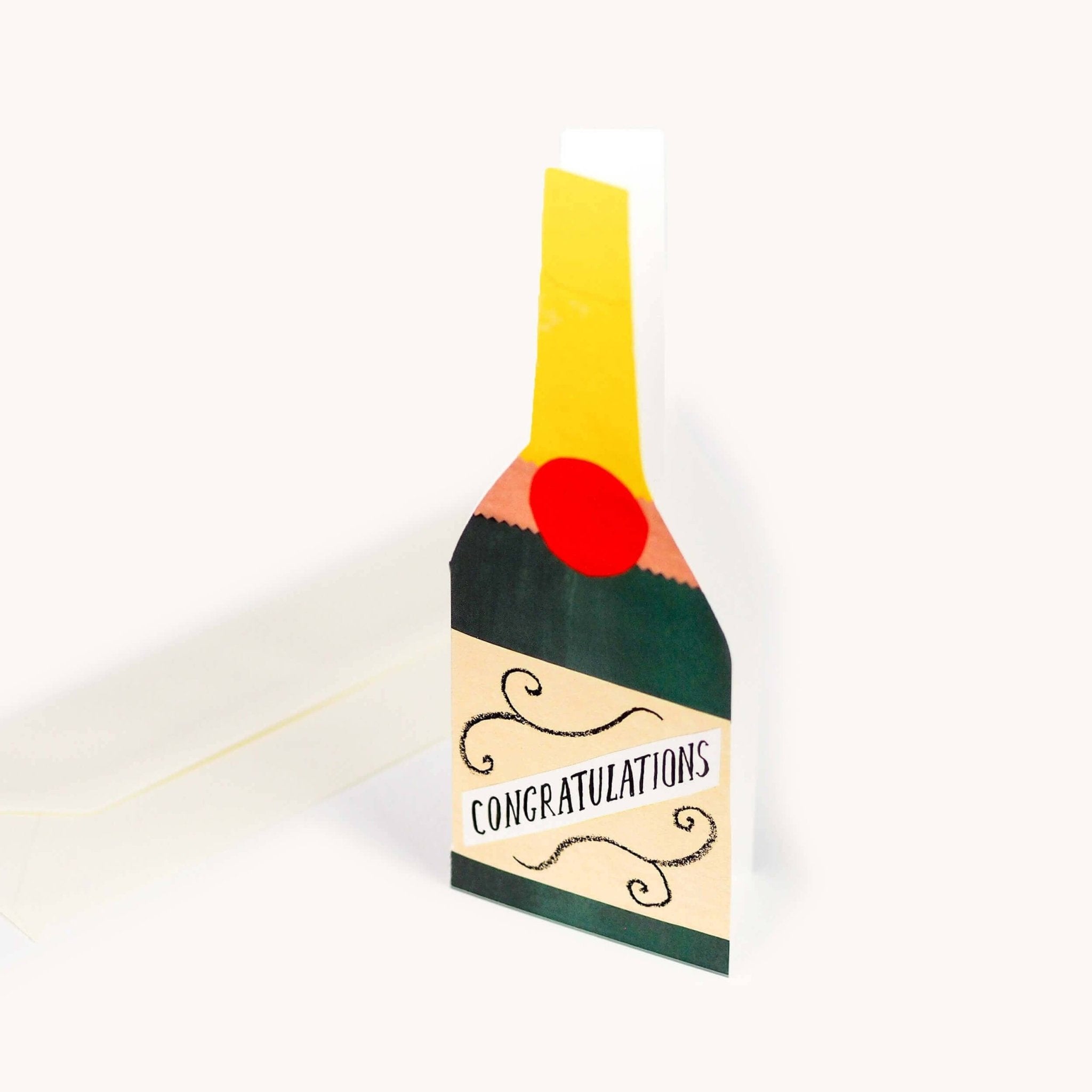 Champagne Bottle Shaped Card - All Good Things