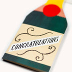 Champagne Bottle Shaped Card - All Good Things