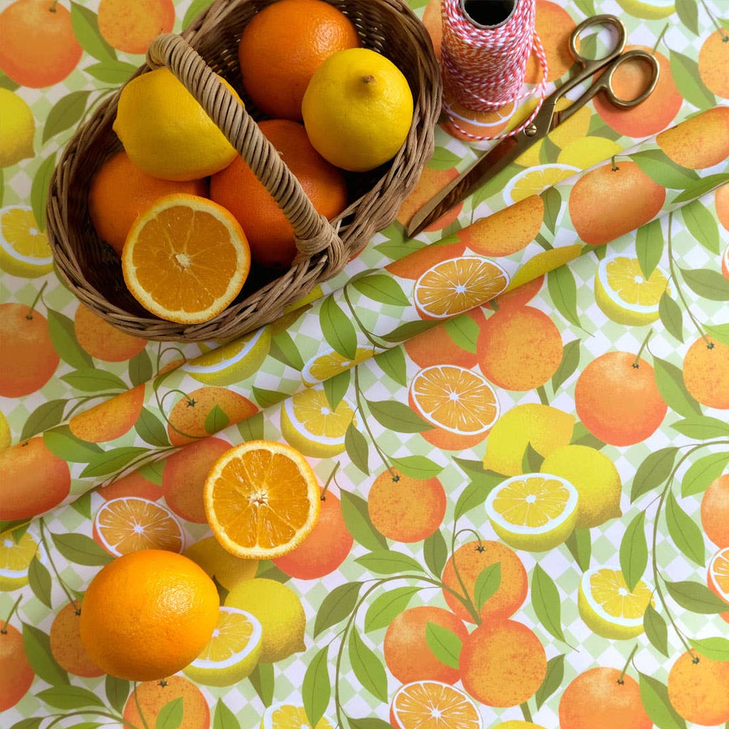 Citrus | Gift wrap, wrapping paper | Mediterranean - All Good Things