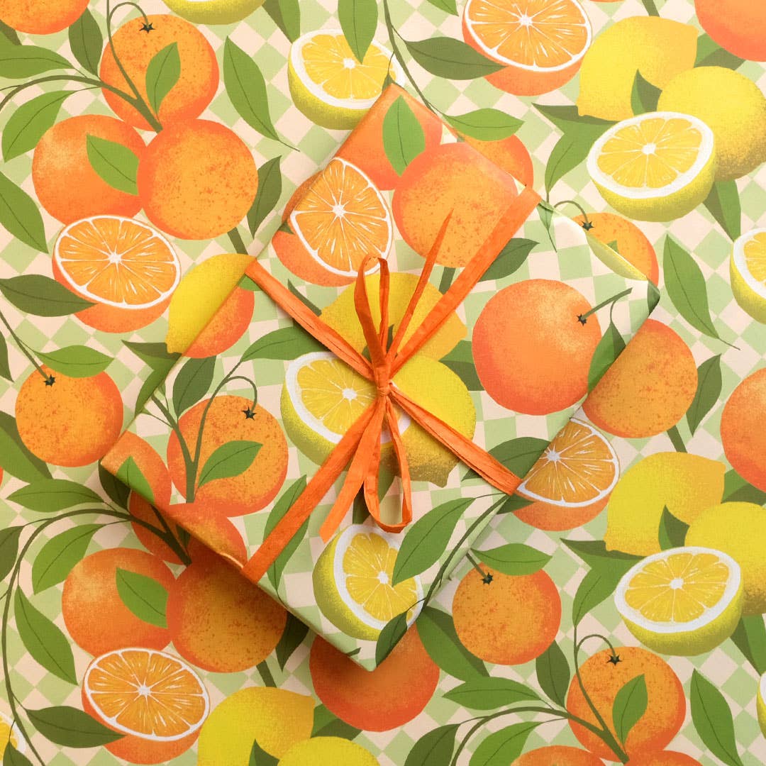 Citrus | Gift wrap, wrapping paper | Mediterranean - All Good Things
