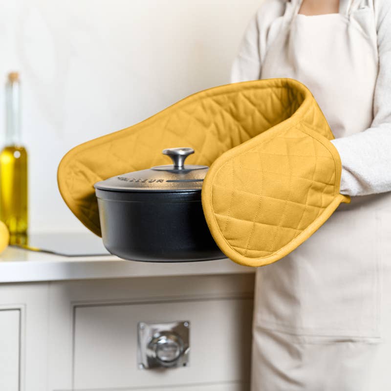 Love Colour Double Oven Gloves, Ochre