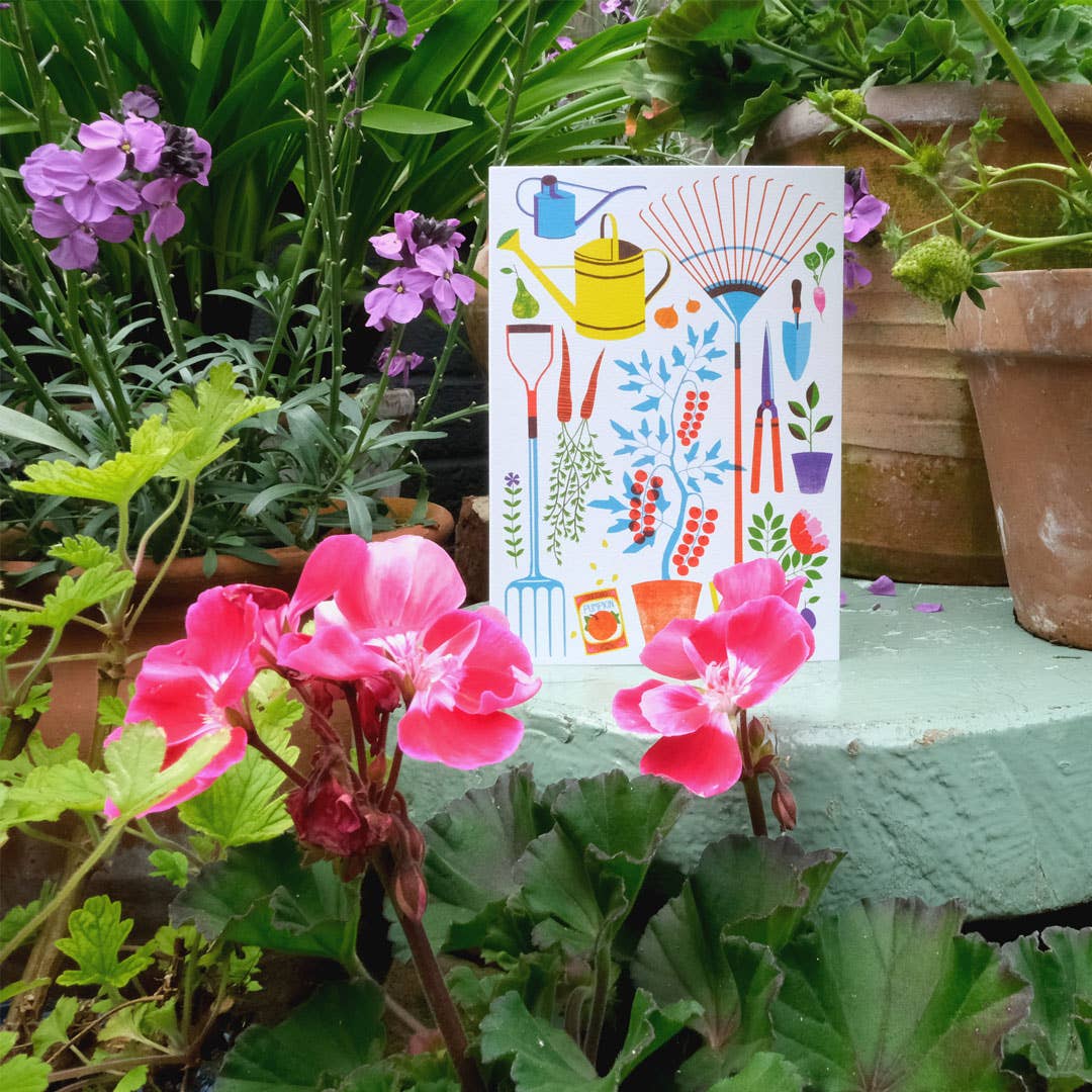Garden Tools | Everyday greetings card | Gardener, growing