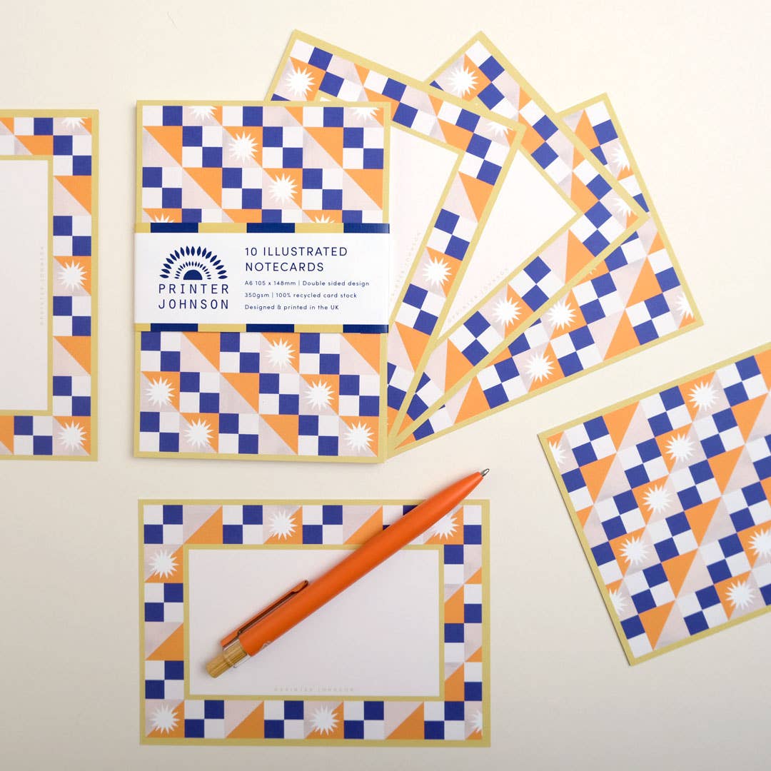 Geometric Notecard Set | Pack of 10