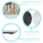 Round Marble Chopping Board - 30cm: White