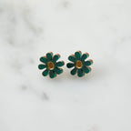 Daisy Stud Earrings: White & Gold - All Good Things