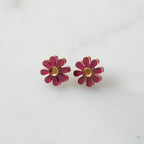 Daisy Stud Earrings: White & Gold - All Good Things