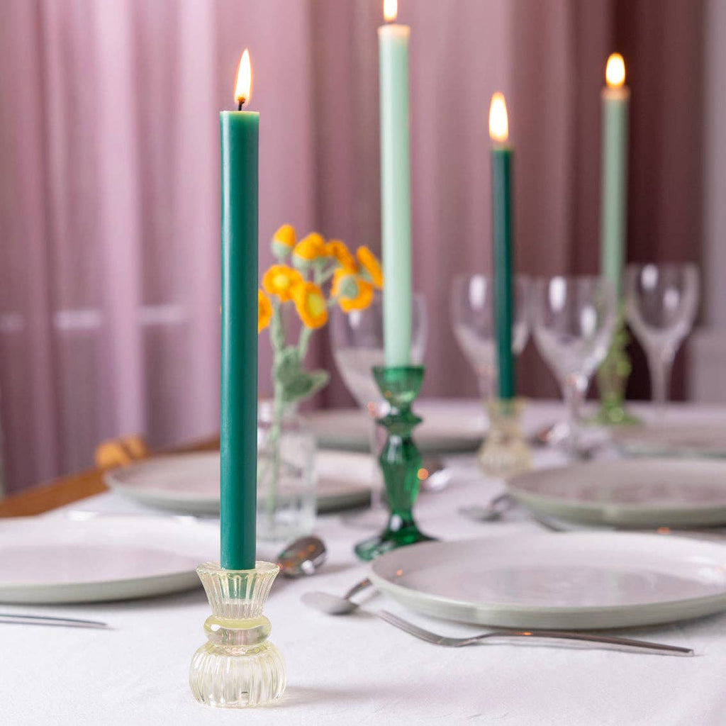 Dark Green Dinner Candles - All Good Things