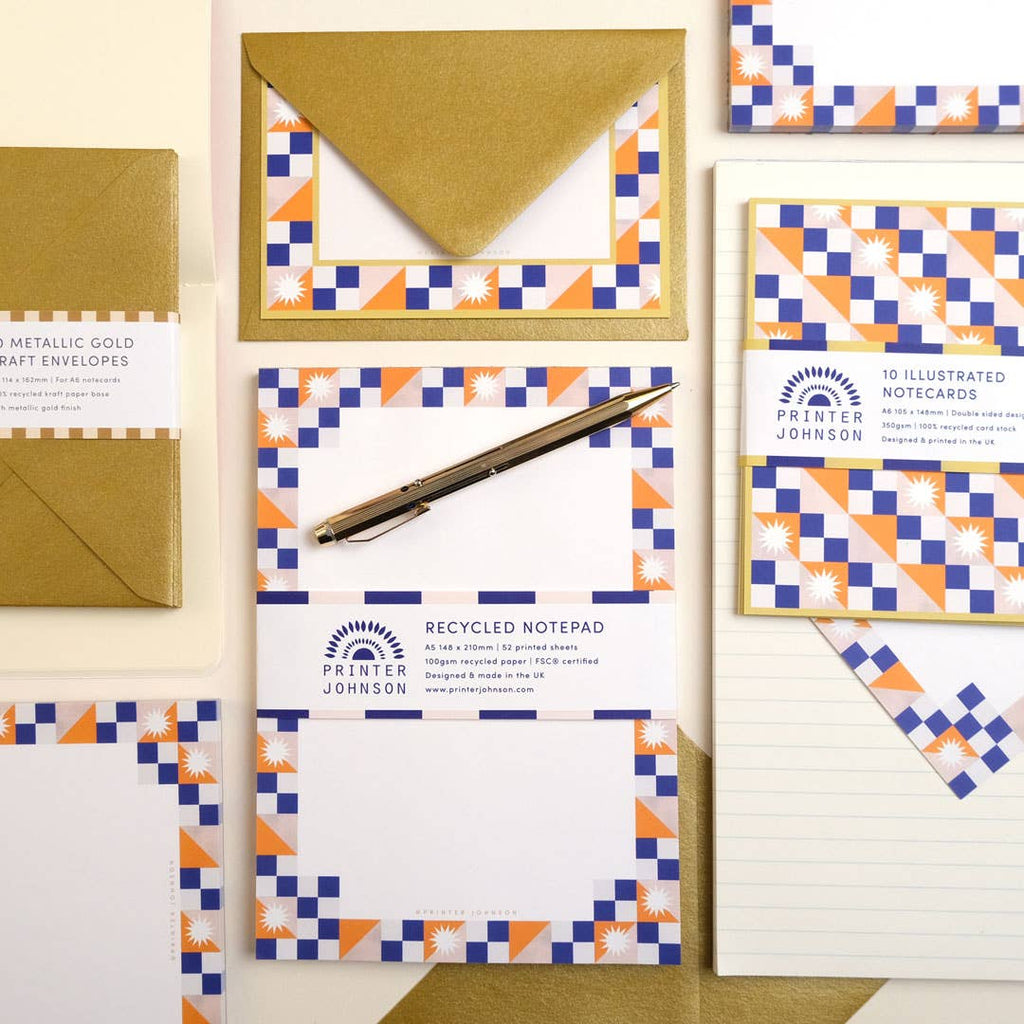 Geometric Notecard Set | Pack of 10