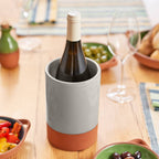 Sintra Glazed Terracotta Wine Cooler - Stone: Stone