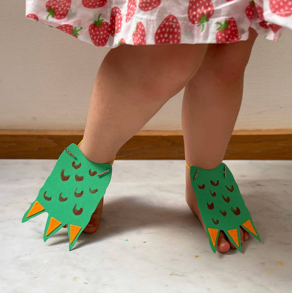DIY Craft Kit - Kids: Make Your Own Dinosaur Feet - All Good Things