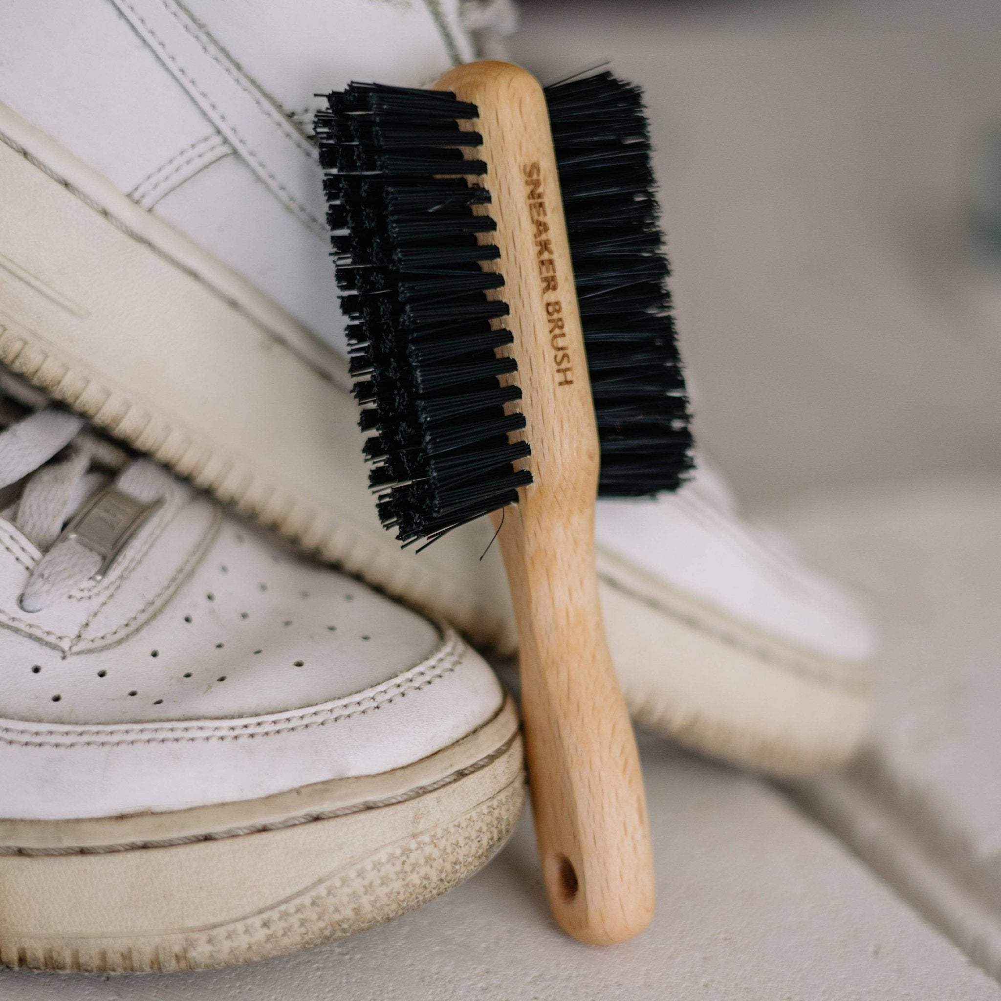 Double - sided Beech Wood Sneaker Brush - All Good Things