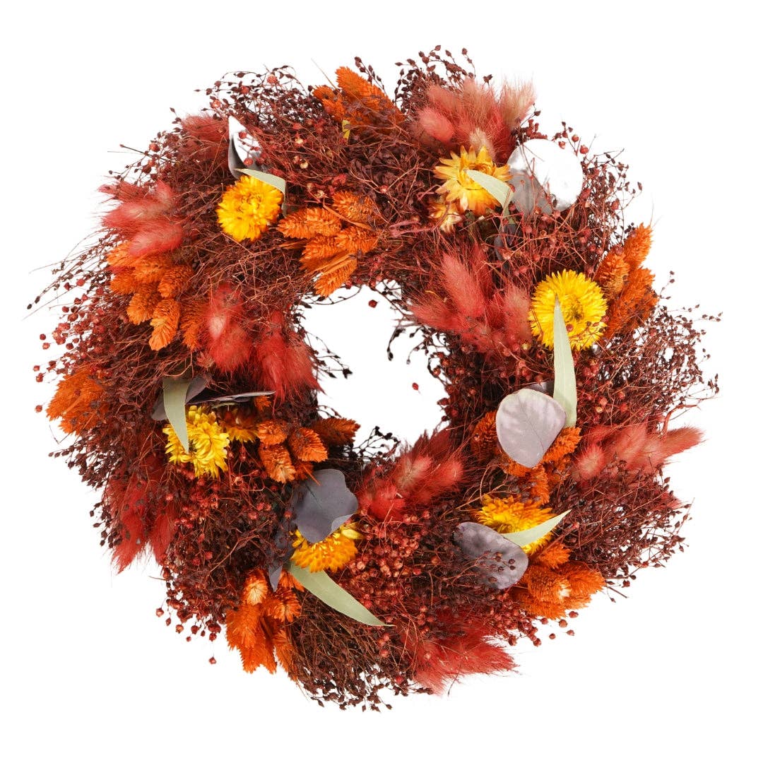 Dried Autumn Flower Wreath - All Good Things