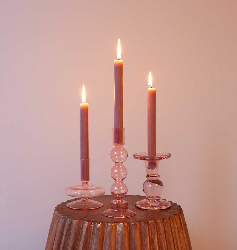 Dusty Pink 8 inch Dinner Candles x 20 - All Good Things