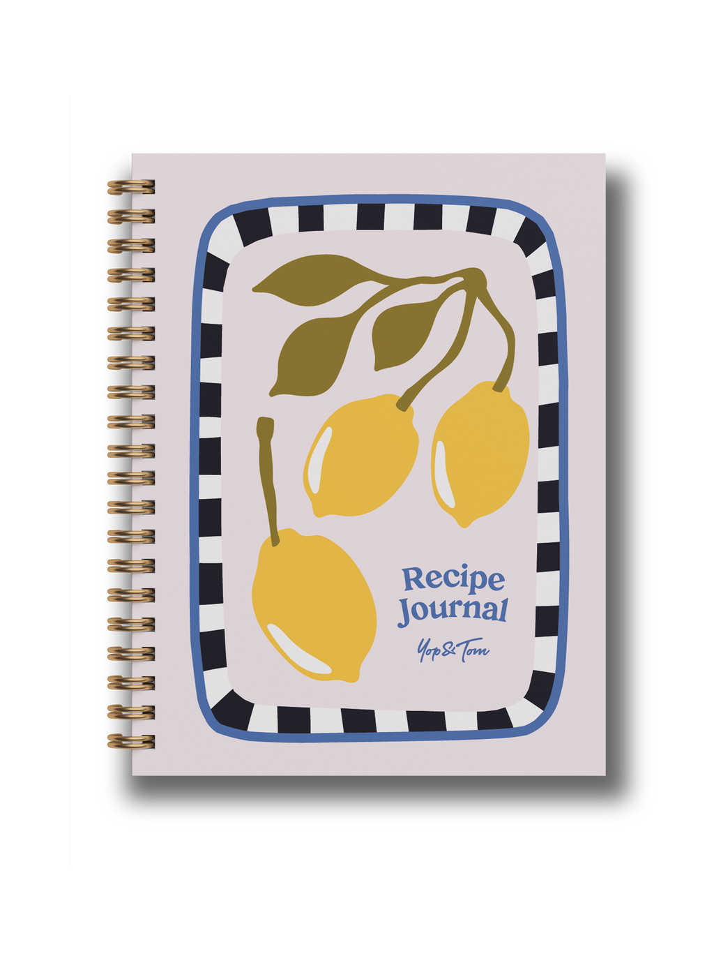 Lemon Recipe Journal | A5 Spiral Hardcover Recipe Book