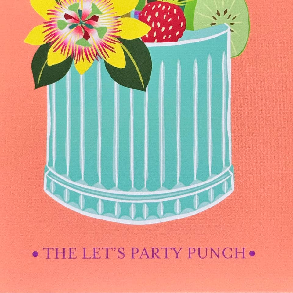 Let's Party Punch Cocktail Birthday Greeting Card