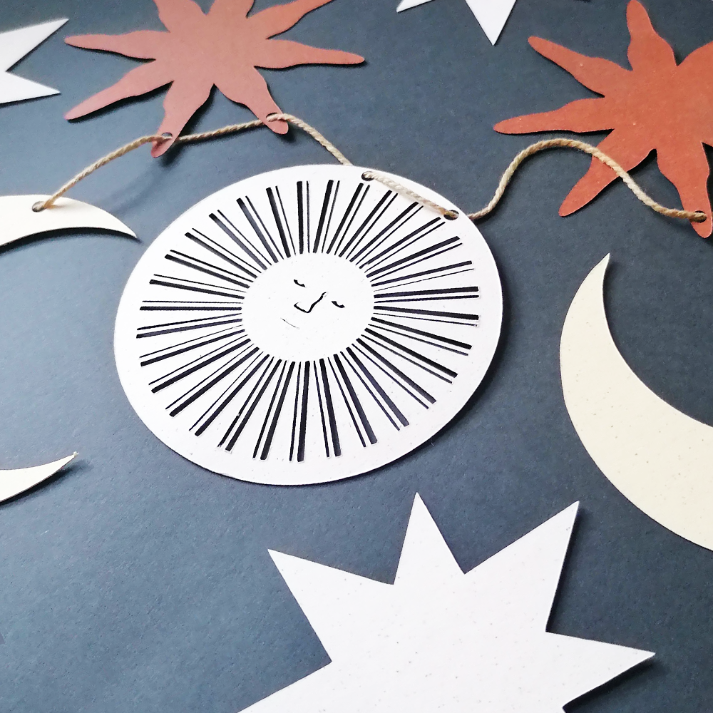 Sun & Moon Paper-cut Garland