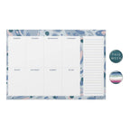 Weekly Planner Pad, Week To View, Organiser, Marble Design