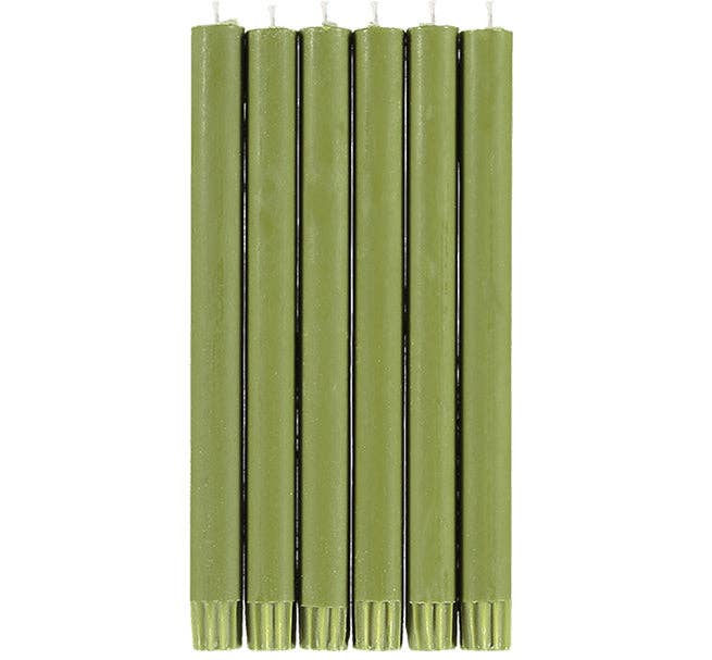 Eco Dinner Candle, Olive Green - individual - All Good Things