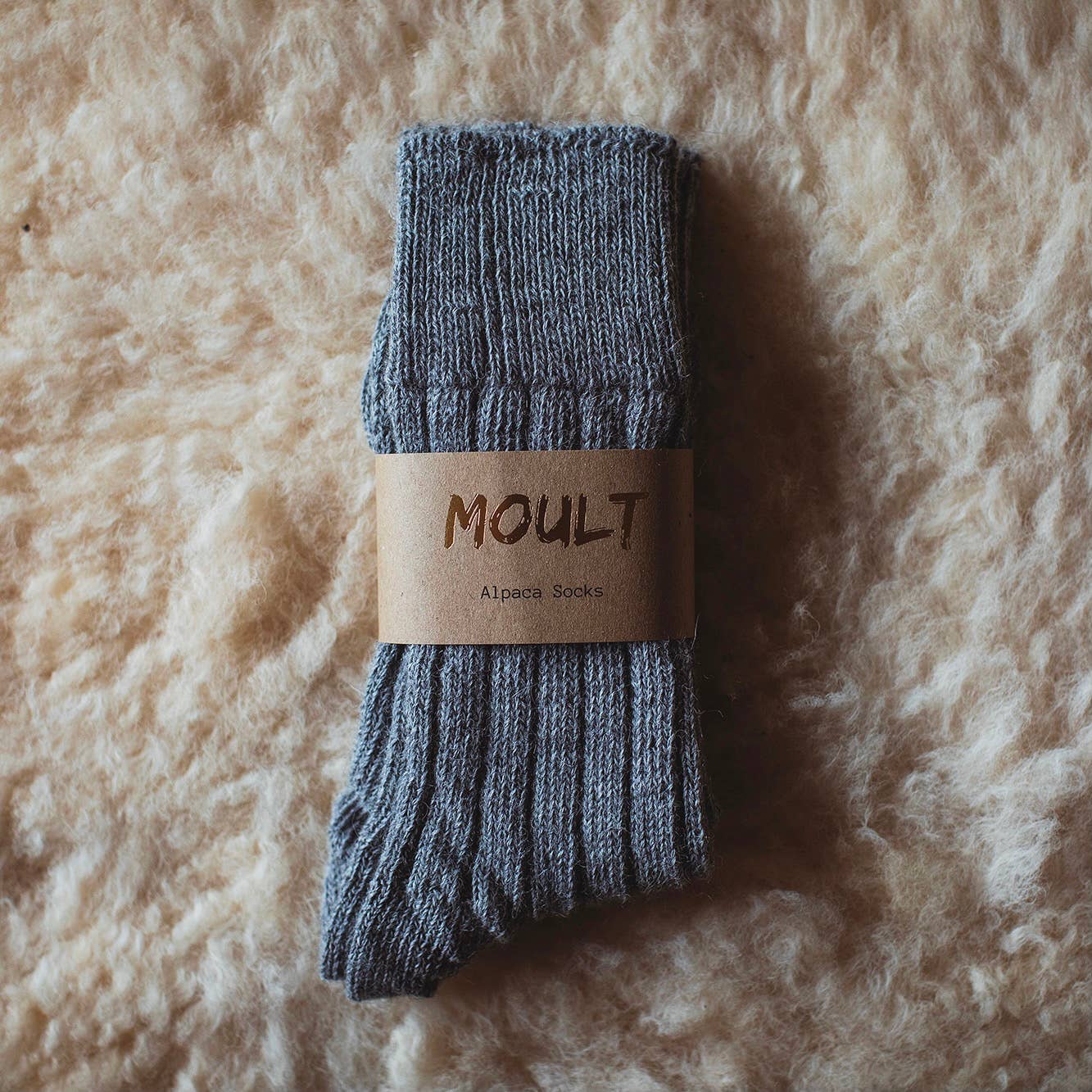 Alpaca Socks: Fawn / Medium(UK8-10)