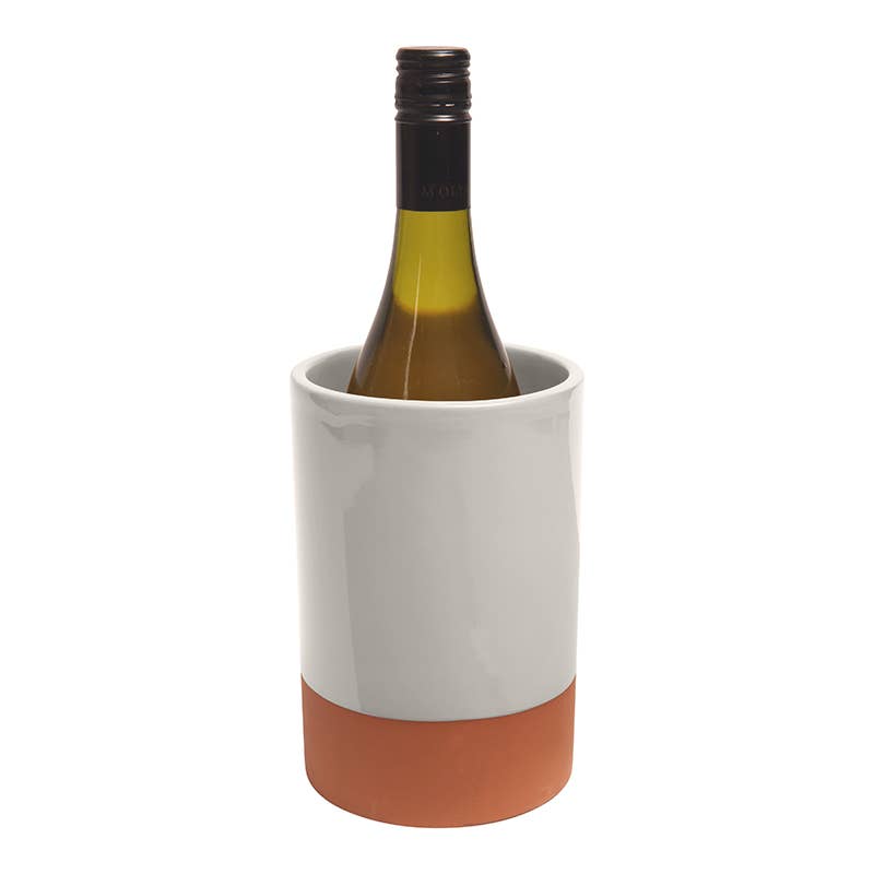 Sintra Glazed Terracotta Wine Cooler - Stone: Stone