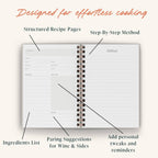 Olive Recipe Journal | A5 Spiral Hardcover Recipe Book