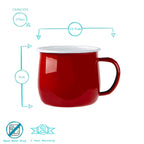 Argon Tableware Coloured Enamel Belly Mug - 375ml - Red
