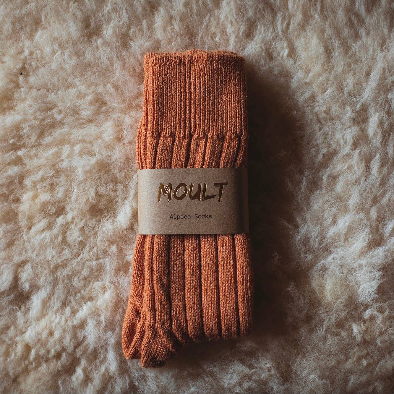 Alpaca Socks: Fawn / Medium(UK8-10)