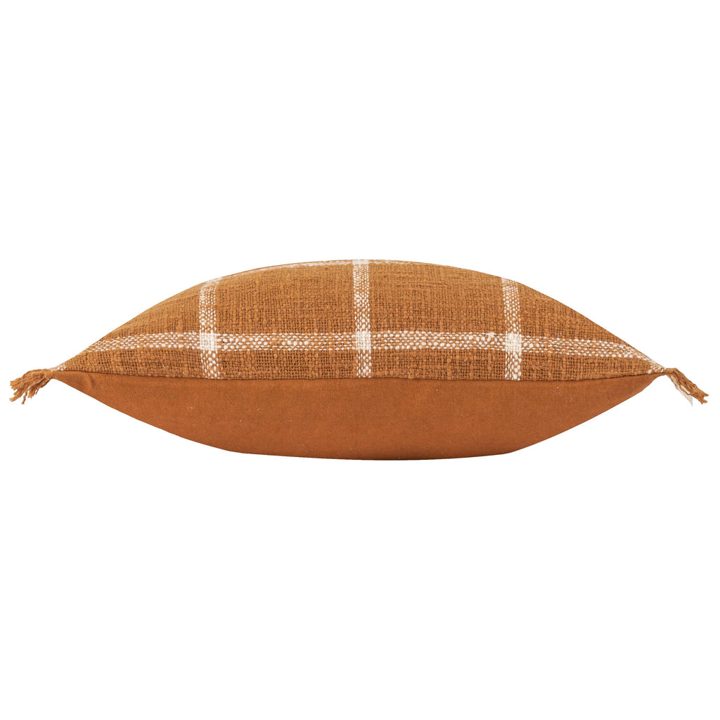 front and ack of orange cusion