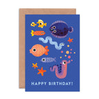 Fish Faces Greeting Card | Funny Sea Themed Birthday Card - All Good Things