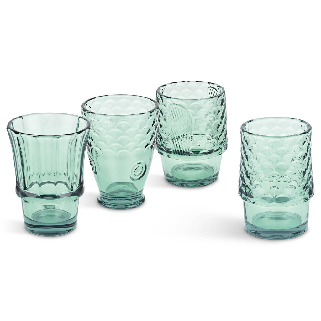 Fish Stacking Drinking Glasses Set | Green - All Good Things