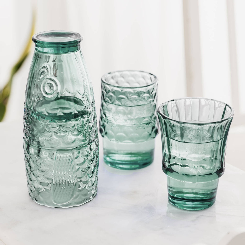 Fish Stacking Drinking Glasses Set | Green - All Good Things