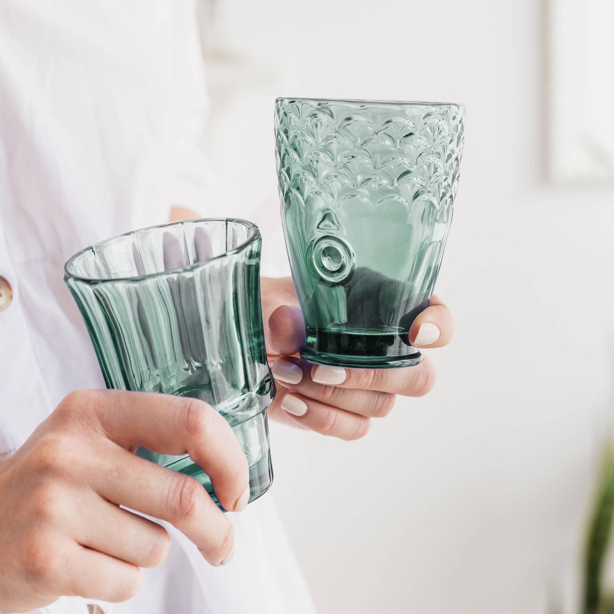 Fish Stacking Drinking Glasses Set | Green - All Good Things