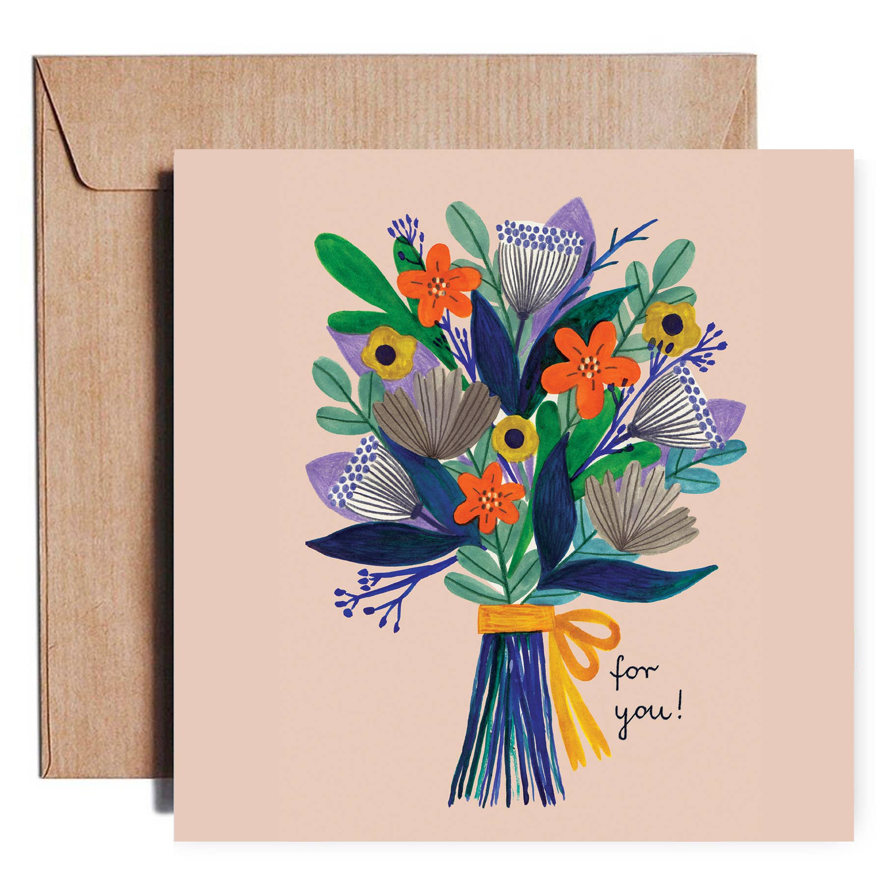 'Flowers For You' bouquet card - All Good Things