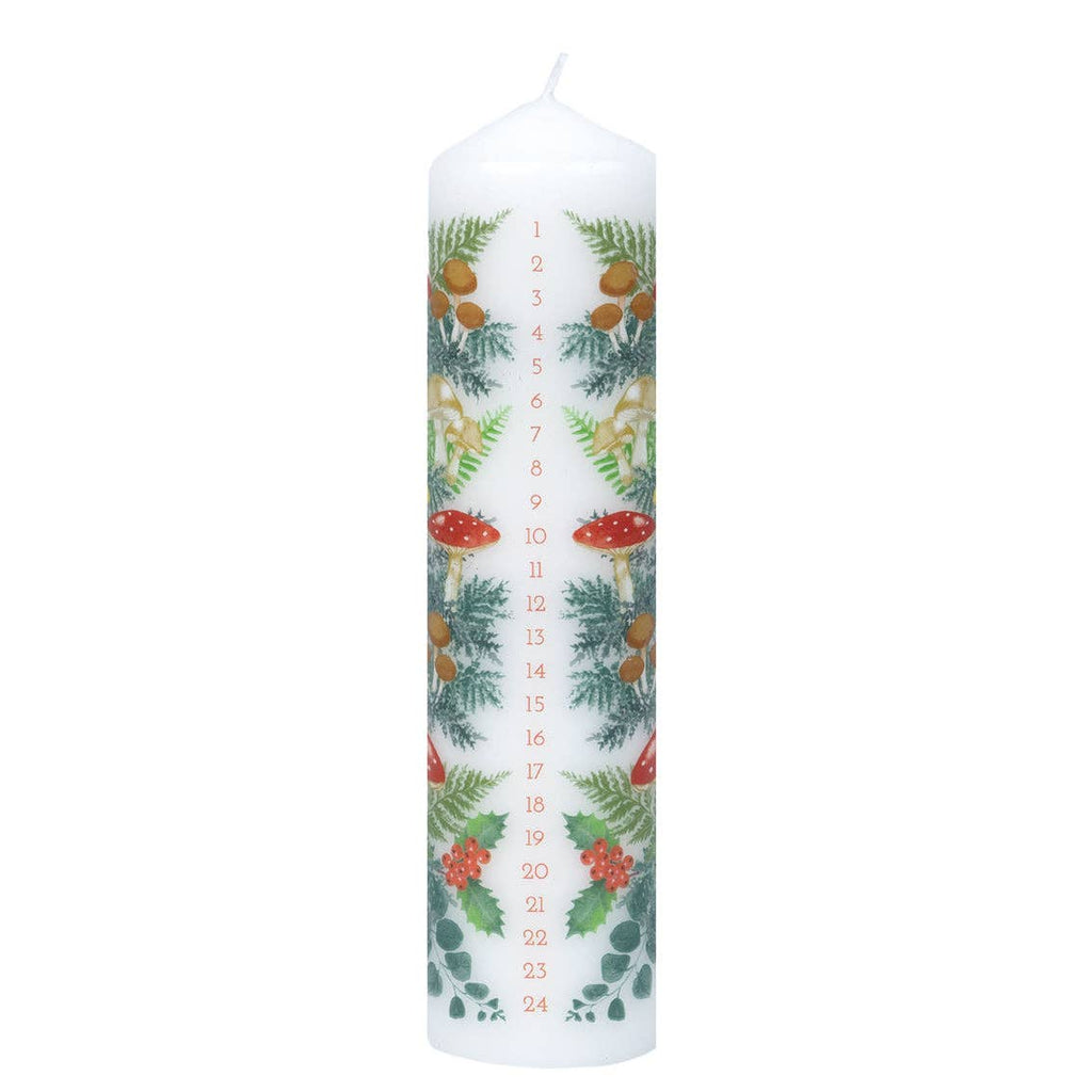 Forest Christmas Pillar Advent Candle | Holiday Countdown | - All Good Things