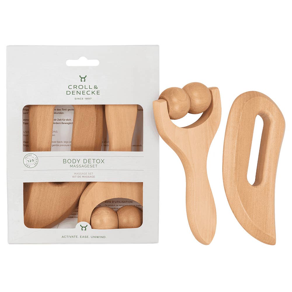Full Body Detox Set made of lotus wood | fascia roller & triggerp - All Good Things
