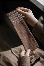 Gohobi Handmade Woven Cotton and Linen Gongfu Tea Towel: Coffee - All Good Things