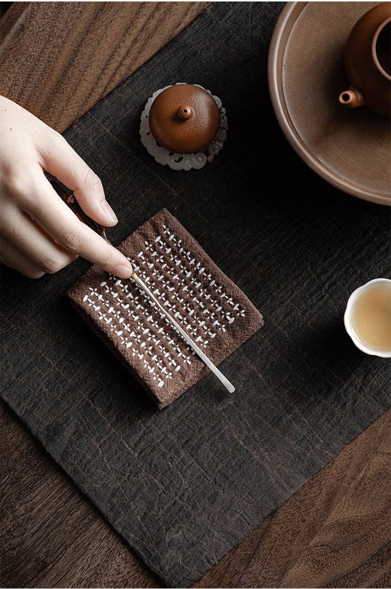 Gohobi Handmade Woven Cotton and Linen Gongfu Tea Towel: Light Green - All Good Things