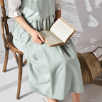 Gohobi Korean Cotton-Linen Artisan Apron: Mint - All Good Things