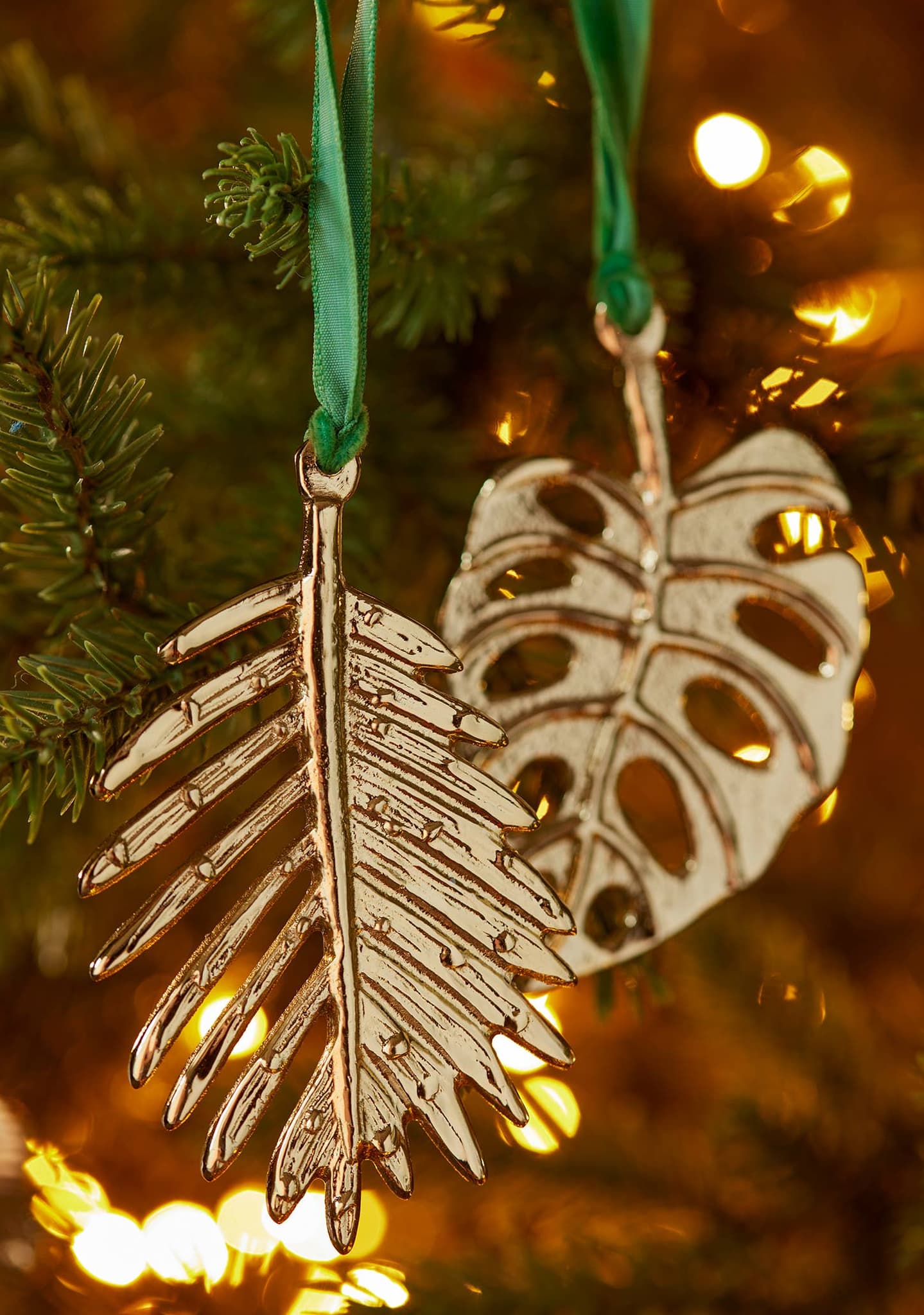 Gold Metal Botanical Leaf Decoration - All Good Things